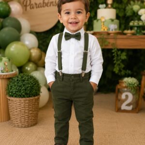Conjunto suspesorio  verde